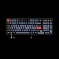 Keychron - K4 Pro Red Switch Mechanical Keyboard Mac or PC - Black - Angle