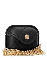 Anne Klein - Faux Leather Case for Apple AirPods, Apple Airpods Keychain Case, Quilted Leather, C... - Angle