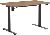 Steelcase - AMQ Sit-to-Stand Desk - Merele Base Dark Oak Top - Angle