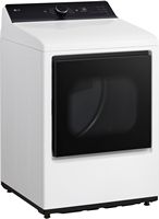 LG - 7.3 Cu. Ft. Smart Gas Dryer with EasyLoad Door - Alpine White - Angle