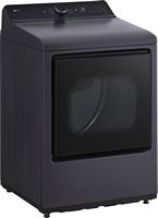 LG - 7.3 Cu. Ft. Smart Gas Dryer with EasyLoad Door - Matte Black - Angle