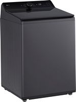LG - 5.3 Cu. Ft. High Efficiency Smart Top Load Washer with TurboWash3D Technology - Matte Black - Angle
