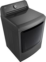 LG - 7.3 Cu. Ft. Electric Dryer with Sensor Dry - Monochrome Grey - Angle