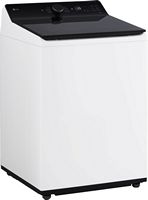 LG - 5.5 Cu. Ft. High Efficiency Smart Top Load Washer with EasyUnload - Alpine White - Angle