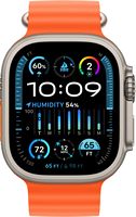 Apple Watch Ultra 2 GPS + Cellular 49mm Titanium Case with Orange Ocean Band - Titanium - Angle