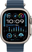 Apple Watch Ultra 2 GPS + Cellular 49mm Titanium Case with Blue Ocean Band - Titanium (AT&T) - Angle
