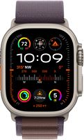 Apple Watch Ultra 2 GPS + Cellular 49mm Titanium Case with Indigo Alpine Loop  (Medium) - Silver ... - Angle