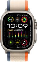 Apple Watch Ultra 2 GPS + Cellular 49mm Titanium Case with Orange/Beige Trail Loop  (Medium/Large... - Angle