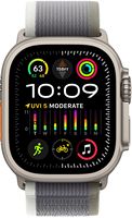 Apple Watch Ultra 2 GPS + Cellular 49mm Titanium Case with Green/Gray Trail Loop  (Medium/Large) ... - Angle