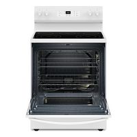 Whirlpool - 5.3 Cu. Ft. Freestanding Electric Range with Cooktop Flexibility - White - Angle