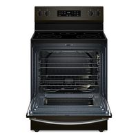 Whirlpool - 5.3 Cu. Ft. Freestanding Electric Range with Cooktop Flexibility - Black Stainless Steel - Angle