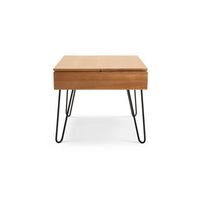 Burrow - Carta Hardwood Side Table - Oak - Angle