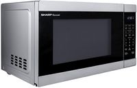 Sharp - 1.1 cu. ft. 1000W Countertop Microwave - Stainless - Stainless Steel - Angle