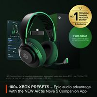 SteelSeries - Arctis Nova 5X Wireless Gaming Headset for Xbox Series X|S, Xbox One - Black - Angle