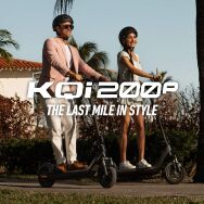 NIU - KQi 200P Foldable Electric Kick Scooter w/ 34 mi Max Operating Range & 20 mph Max Speed - Gray - Angle
