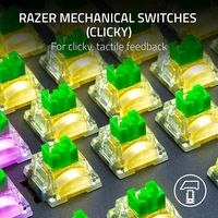 Razer - BlackWidow V4 Pro Full Size Wired Mechanical Green Switch Gaming Keyboard with Chroma RGB... - Angle