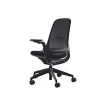 Steelcase - Series 1 Air Chair with Black Frame - Era Onyx / Black Frame - Angle