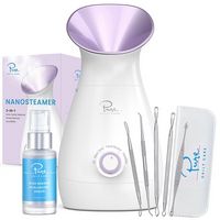 Pure Daily Care - Nano Ionic Facial Steamer with 5 Piece Skin Kit and Hyaluronic Serum - Lilac - Angle