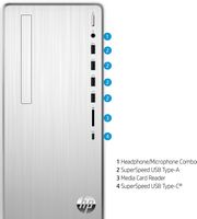 HP - Pavilion Desktop - AMD Ryzen 7 - 32GB Memory - NVIDIA GeForce RTX 3050 - 1TB SSD - Natural S... - Angle