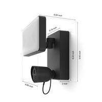 Philips - Hue Outdoor Floodlight Camera - Black - Angle