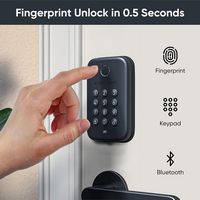 Wyze - Smart Lock Bolt, Fingerprint Keyless Entry, Bluetooth Deadbolt Replacement, In-App Monitor... - Angle