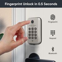 Wyze - Smart Lock Bolt, Fingerprint Keyless Entry, Bluetooth Deadbolt Replacement, In-App Monitor... - Angle