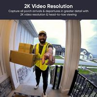 Wyze - Wired Video Doorbell v2, 2K HD Video with Head-to-Toe view, 2-way Audio, Night Vision, Voi... - Angle