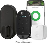 Yale - Approach -Apartment  Smart Lock Wi-Fi Deadbolt with Keypad Access - Black Suede - Angle