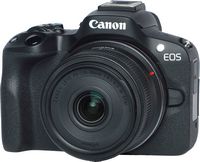 Canon - EOS R50 4K Video Mirrorless Camera with RF-S10-18mm F4.5-6.3 IS STM Lens Video Creator Ki... - Angle