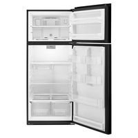 Whirlpool - 17.7 Cu. Ft. Top-Freezer Refrigerator - Black - Angle