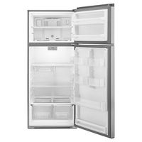 Whirlpool - 17.7 Cu. Ft. Top-Freezer Refrigerator - Monochromatic Stainless Steel - Angle