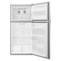 Whirlpool - 18.2 Cu. Ft. Top-Freezer Refrigerator - Monochromatic Stainless Steel - Angle