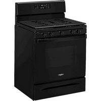 Whirlpool - 5.0 Cu. Ft. Freestanding Gas Range with Self-Cleaning and SpeedHeat Burner - Black - Angle