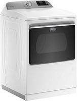 Maytag - 7.4 Cu. Ft. Smart Gas Dryer with Steam and Extra Power Button - White - Angle