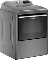 Maytag - 7.4 Cu. Ft. Smart Gas Dryer with Extra Power Button - Metallic Slate - Angle