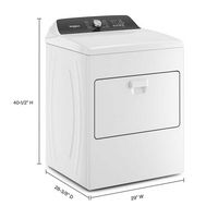 Whirlpool - 7 Cu. Ft. Electric Dryer with Moisture Sensing - White - Angle