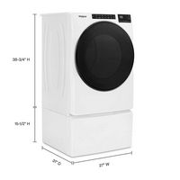 Whirlpool - 7.4 Cu. Ft. Stackable Electric Dryer with Wrinkle Shield - White - Angle