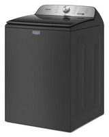 Maytag - 4.7 Cu. Ft. High Efficiency Top Load Washer with Pet Pro System - Volcano Black - Angle