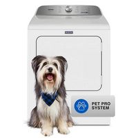 Maytag - 7.0 Cu. Ft. Electric Dryer with Steam and Pet Pro System - White - Angle