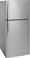 Whirlpool - 19.3 Cu. Ft. Top-Freezer Refrigerator - Monochromatic Stainless Steel - Angle