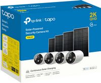 TP-Link - Tapo Outdoor Battery-Powered Wireless 2K Security Camera with Solar Panels (4-Pack) - N... - Angle