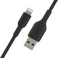 Belkin - BoostCharge Lightning to USB-A Cable 3.3ft - Black - Angle