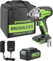 Greenworks - 24V Cordless Tire Change 3 Piece Combo Kit with 4.0Ah Battery & Charger - Green - Angle