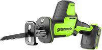 Greenworks - 24V 5 Tool Combo Kit - Drill, Impact Driver, Recip Saw, Light, Bluetooth Speaker, 2A... - Angle