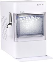 GE Profile - Opal 2.0 Ultra Nugget Ice Maker with Scale Inhibiting Filter - Stone White - Angle