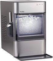 GE Profile - Opal 2.0 Ultra Nugget Ice Maker with Scale Inhibiting Filter - Stainless Steel - Angle