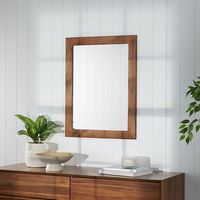 TRINITY - DRAKESTONE | 24x31 Farmhouse Vanity Mirror | Walnut - Walnut - Angle