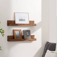 TRINITY - DRAKESTONE |Floating Book + Display Shelf | 2-Pack | - Walnut - Angle