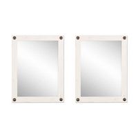 TRINITY - DRAKESTONE | 24x31 Farmhouse Vanity Mirror w/ Clavos | 2-Pack | White Wash - White Wash - Angle