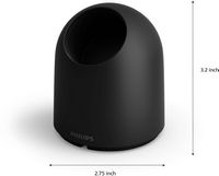 Philips - Hue Desktop Stand Accessory - Black - Angle